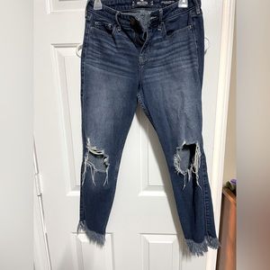 Hollister Ripped Jeans with Fringe